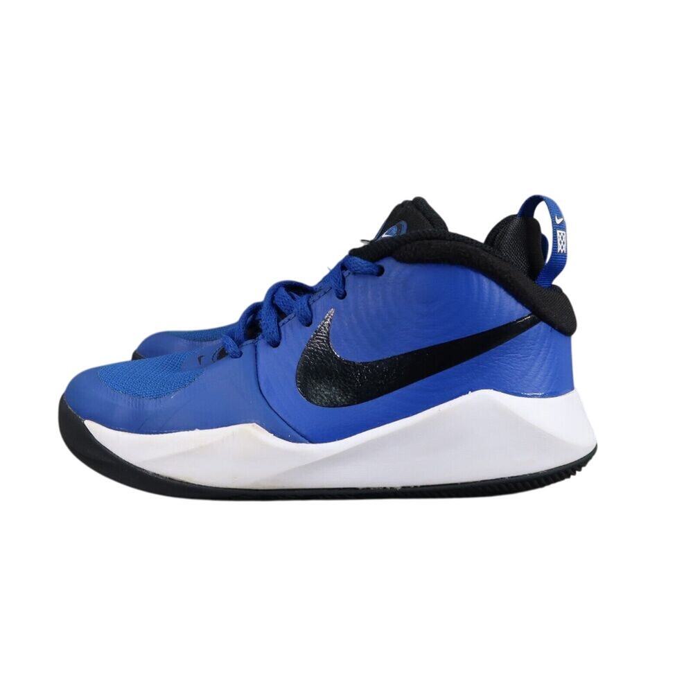 Nike Shoes Kids 4 Sneaker Team Hustle D9 GS Athletic Trainer Basketball Blue Mid - Picture 6 of 14